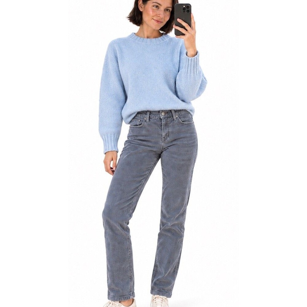 PATAGONIA Womens Fitted Fine Wale Corduroy Pants Slim Fit Size 28 Smolder Blue
